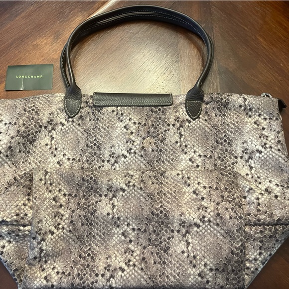 Le Pilage Saks Exclusive Large Shoulder Tote in Snakeskin - Picture 2 of 14